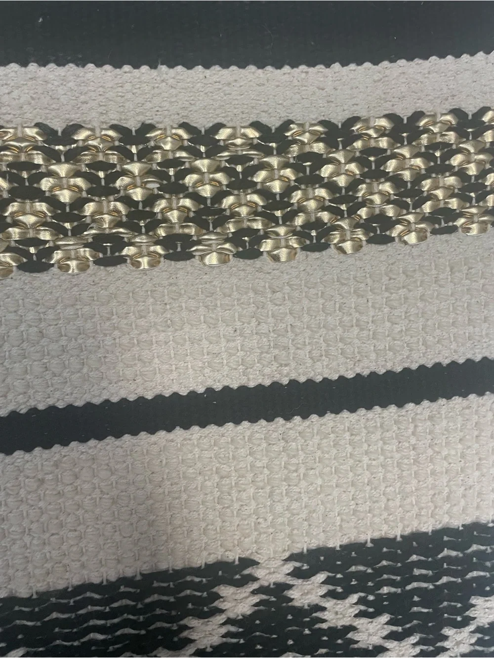Sequin and Shag Neutrals Fringe Woven Wall Hanging Moroccan Style